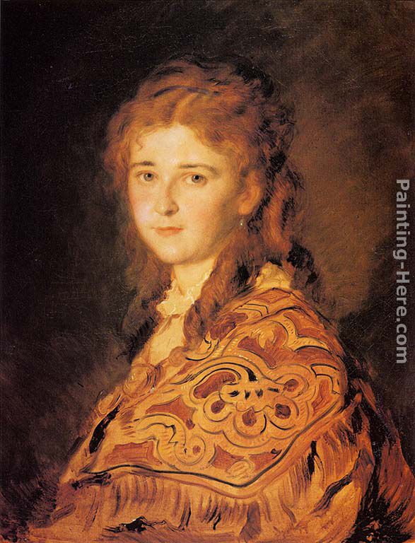 Junge Frau painting - Johann von Strasioipka Canon Junge Frau art painting